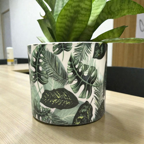 Керамична кашпа ЛИСТА