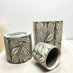 Кашпa серия KALEO зелено и бежово